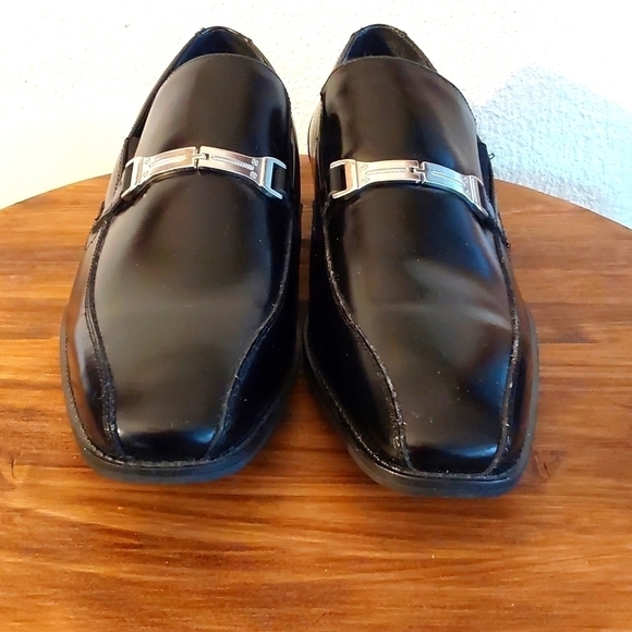 Stacy Adams Mens Black Leather Slip On Dress Shoes Loafers  Luxe Sz.12W main image 11